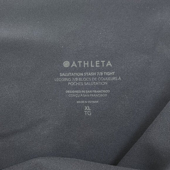 Athleta Salutation Stash 7/8 Tight Leggings Womens XL Blue Athletic Yoga Z12X - Picture 5 of 8